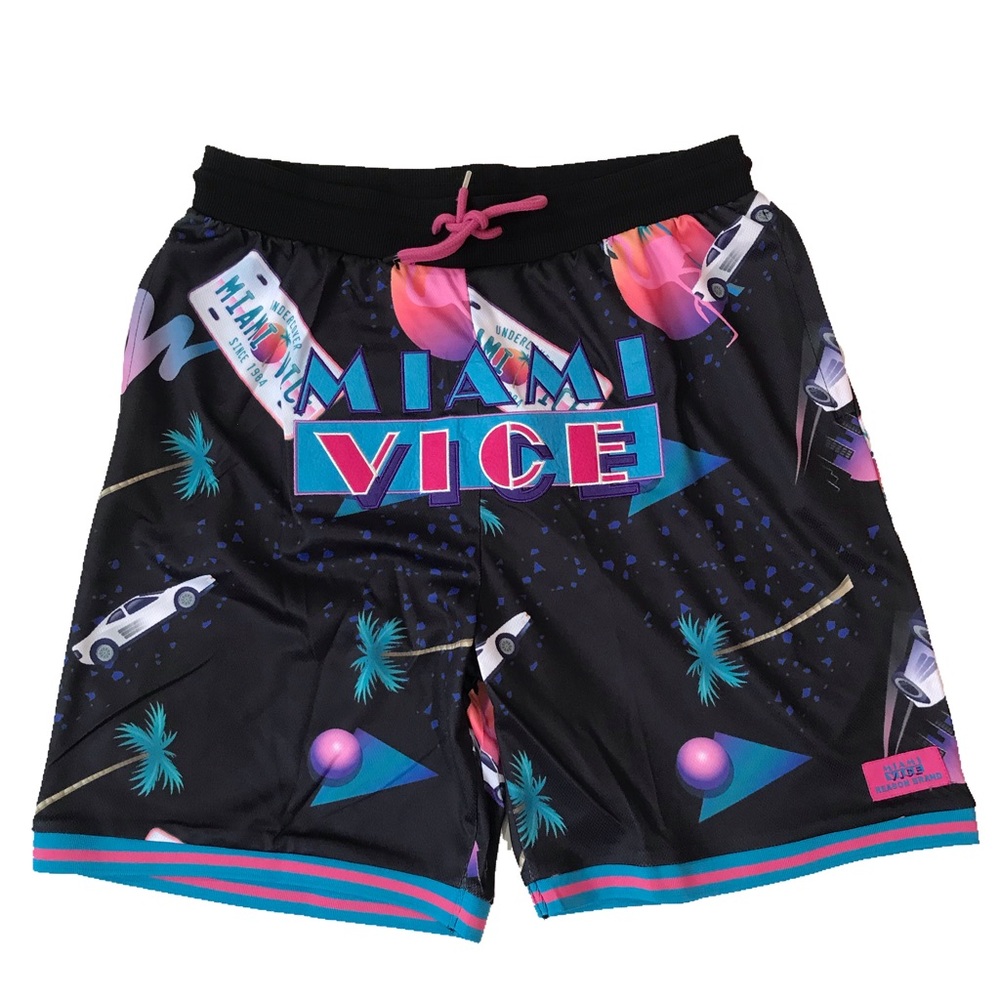 Men’s “Miami Vice” shorts. Sizes Small, Medium, and Large.